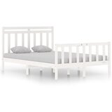 The Living Store Posteljni okvir bel iz trdnega lesa 135x190 cm - Posteljni Okvir, (21525976) | Shoptok.si