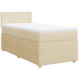 Maison Chic Box spring postelja - Vzmetna postelja z vzmetnico krem 90x200 cm blago SL23910, (21879999) Cene