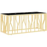  Klubska mizica zlata 110x45x45 cm nerjaveče jeklo in | Shoptok.si