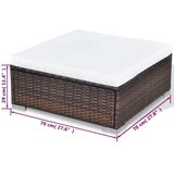  Vrtna sedežna garnitura z blazinami 10-delna poli ratan rjava, (20598119) | Shoptok.si