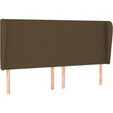  Uzglavlje s ušima tamnosmeđe 163x23x118/128 cm od tkanine | shoptok.hr