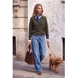 TRENDYOLMILLA Trendyol ženski duks Wardrobe Essentials Khaki Wool Crew Neck Basic Knitwear Cardigan Twoaw27Hi00098 | Eponuda.com