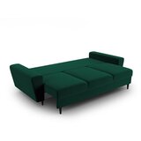 Cosmopolitan Design Zelena žametna raztegljiva sedežna garnitura s prostorom za shranjevanje 235 cm Kyoto – | Shoptok.si