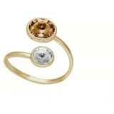 Vittoria Ženski victoria cruz basic xs double light topaz gold prsten sa swarovski kristalima ( a4224-06da ) Cene