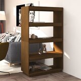vidaXL knjižna omara za razdelitev prostora medeno rjava 80x35x135 cm Cene
