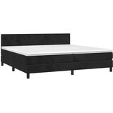  Krevet s oprugama i madracem crni 200x200 cm baršunasti | shoptok.hr
