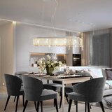 The Living Store Stropna svetilka s kristalnimi kroglicami srebrna 104 cm E14 - Viseča Svetilka, (21383359) Cene