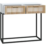  Konzolni stol bijeli 80x30x75 cm konstruirano drvo i željezo | Eponuda.ba