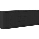  Kreveta 3 pcs Crni hrast 180 x 30 x 70 cm Konstruirano drvo | shoptok.hr