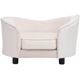 SOFA za pse krem 69 x 49 x 40 cm od pliša i umjetne kože | shoptok.hr