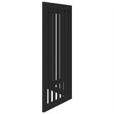 vidaXL Vrata za pse zložljiva 3 paneli črna 150 cm topolovina | Shoptok.si