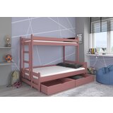 ADRK Troslojna postelja BENITO 200x90 z dvema predaloma - ROZA | Shoptok.si