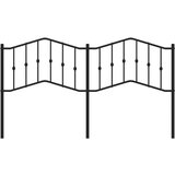 vidaXL Kovinsko posteljno vzglavje črno 160 cm | Shoptok.si