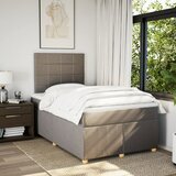  Krevet s oprugama i madracem smeđesivi 120 x 190 cm od tkanine | shoptok.hr