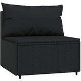  Sedežna garnitura 4-delna z blazinami črn poli ratan | Shoptok.si