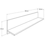 Hanah home Zidna polica Raf-11-Ff-1, 120x25x20 cm, Hrast | Eponuda.ba