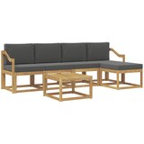 vidaXL Zunanja garnitura za sedenje z blazino 6 pcs Bela in antracit, (5000282349) | Shoptok.si