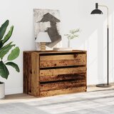  Kutna komoda s ladicama boja staro drvo 80x41x58 cm drveni | shoptok.hr