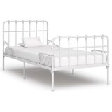 Furnova Posteljni okvir z letvenim dnom bel kovinski 90x200 cm, (21941771) Cene