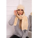 Kesi Women's set with scarf Adrianna K417 beige Cene