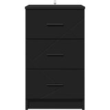 vidaXL Noćni ormar s ladicama Crna 38 x 38 x 66 cm Konstruirano drvo | shoptok.hr