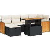 Maison Chic Seti vrtnega pohištva - Vrtna garnitura - Vrtni pohištvo set 8-delna z blazinami črn poli ratan, (21807774) | Shoptok.si