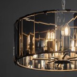  Endon 61294 - Luster na lancu CLOONEY 8xE14/40W/230V crna/dimljena | Eponuda.com
