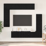 vidaXL Set TV kabinetov s polico Drugo 8 pcs Črni hrast 80 x 30 x 30 cm | Shoptok.si