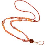 AVIZAR Phone Jewel Crystal Beads in Heishi 90 cm - oranžna, (20763491) Cene