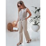 DStreet Spodnie damskie casualowe wide leg BOHO DAY khaki | Shoptok.si