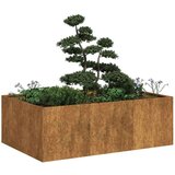 vidaXL Planter Rusty 120x80x40 cm Vremensko odporno jeklo | Shoptok.si