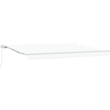 vidaXL Ročna retraktibilna tenda bela 450x300 cm, Zamenjava tenda za okvir 4,5x3 m bela | Shoptok.si