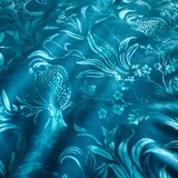 Catherine Lansfield Modra žametna podaljšana posteljnina za zakonsko posteljo 230x220 cm Bridgerton Regal Birds – | Shoptok.si