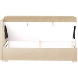 Ghado Bež kutni dječji krevet s prostorom za odlaganje s madracem 90x200 cm Flexi - | shoptok.hr