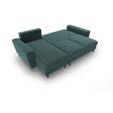 Cosmopolitan Design Petrolej zelena baršunasti sklopiva/s prostorom za odlaganje kutna garnitura Kyoto – | shoptok.hr