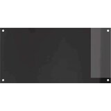 vidaXL Zaščita za kuhinjo Črna 100 x 50 x 0,8 cm kaljeno steklo | Shoptok.si