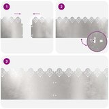 vidaXL Rubnjaci za travnjak 10 pcs Srebrno 103 x 0,05 x 22 cm | shoptok.hr