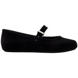Melissa Balerinke Soft Ballerina Velvet II - Black Flocked Črna Cene