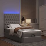 vidaXL Otomanski posteljni okvir z vzmetnico taupe 100x200 cm blago Cene