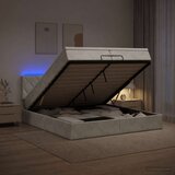 Krevet od pjene s madracem i LED-om Svjetlosiva 200 x 200 cm | shoptok.hr