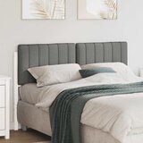  Tapecirani uzglavlje s uzglavljem Bijela i svijetlo siva 135 cm | shoptok.hr