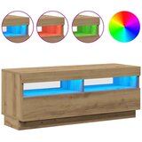 TV ormarić s LED svjetlima umjetnički hrast 100x35x40 cm | Eponuda.com