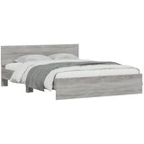  Okvir kreveta s uzglavljem siva boja hrasta 140 x 200 cm | Eponuda.com