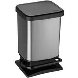 Pedalni zabojnik Paso (20 l, Plastika, Carbon kovinsko)
