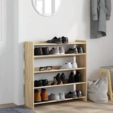 vidaXL Regal za čevlje sonoma hrast 80x25x81 cm inženirski les | Shoptok.si