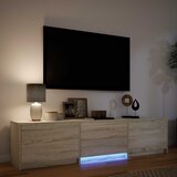 TV ormarić s LED rasvjetom Sonoma hrast 165 x 34 x 40 cm | Eponuda.com