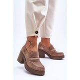 Boto Half-Boots On Heel With Decoration Beige Gelanor | Shoptok.si