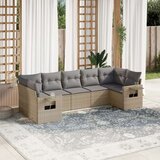 vidaXL 7-dijelni set vrtnih sofa od poliratana s jastucima bež | shoptok.hr