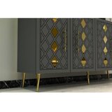 Hanah home komoda dome KB150 anthracite gold | ePonuda.com