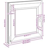  Okno za klet RISOR 50 x 50 cm PVC in steklo Antracit, (5000215184) | Shoptok.si
